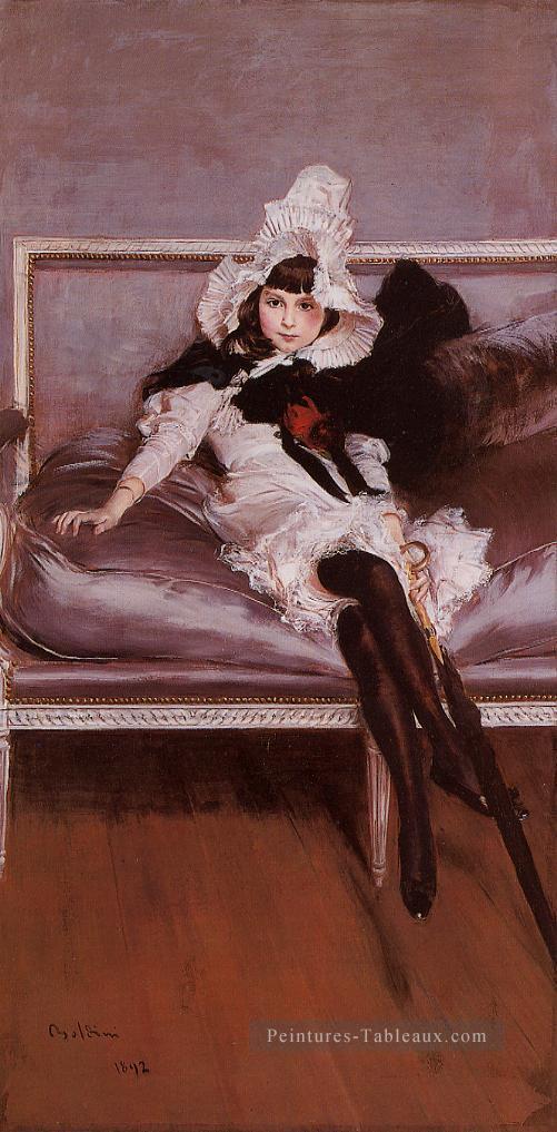 Portrait de Giovinetta Errazuriz genre Giovanni Boldini Peintures à l'huile